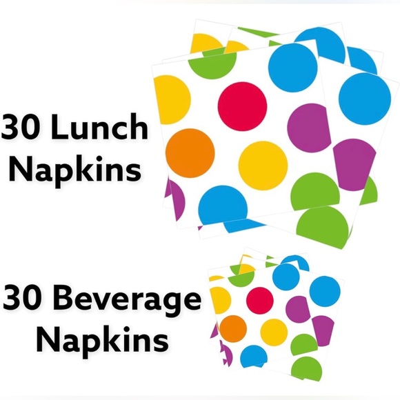 NEW IN BOX RAINBOW PARTY PACK - Serves 30 - Picture 6 of 6